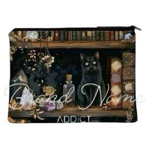 Black Cat Crystal Workbench Cosmetic Makeup Bag Pouch